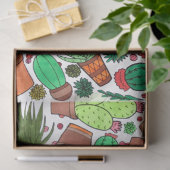 多汁性サボテン鉢植えグリーンサボテン園 薄葉紙 (ギフト)