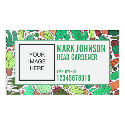 多汁性サボテン鉢植えサボテン 名札 (正面)