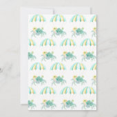 多汁性パラシュートブライダルまたはベビーシャワー（郵便） 招待状 (裏面)