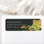 多汁性ブラックオレンジフローラ水色アドレス ラベル (インサイチュ)