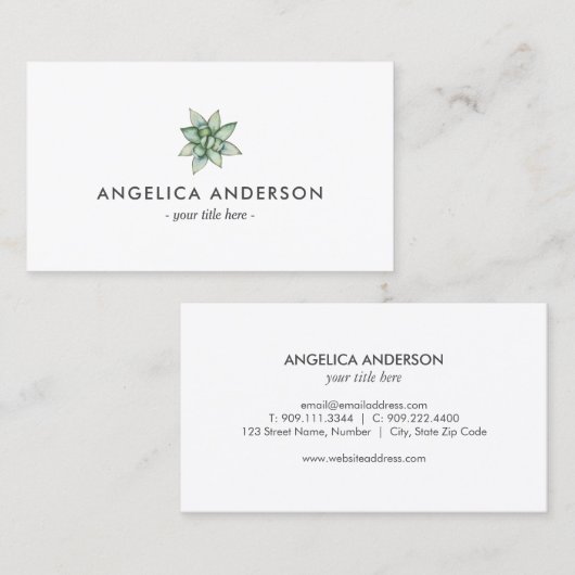 多汁性名刺 名刺 (正面/裏面)