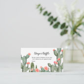 多汁性桃の水色おむつラッフル エンクロージャーカード (スタンド正面)