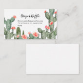 多汁性桃の水色おむつラッフル エンクロージャーカード (正面/裏面)