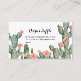 多汁性桃の水色おむつラッフル エンクロージャーカード