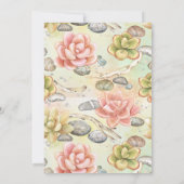 多汁性水彩フローラ結婚式招待状 招待状 (裏面)