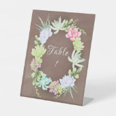 多汁性緑リースブライダルシャワー表 台座サイン (正面)