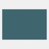 多汁性花植物模様緑のカラーセット ラッピングペーパーシート (正面2)