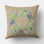 多汁水彩フローラリースオンタン アウトドアクッション (裏面)