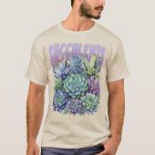 多汁水色植物紫グリーン Tシャツ (正面)