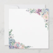 多汁赤面フローラ結婚グリーンズスクエア 招待状 (裏面)