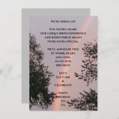 多産誕生日フラットグリーティングカード (正面/裏面)