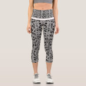 多用途スタイリッシュのハイウェスト印刷キャプリス カプリレギンス (正面)