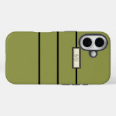 多用途スタイリッシュモノグラムの黄モダン緑 Case-Mate iPhoneケース (裏面 (横))
