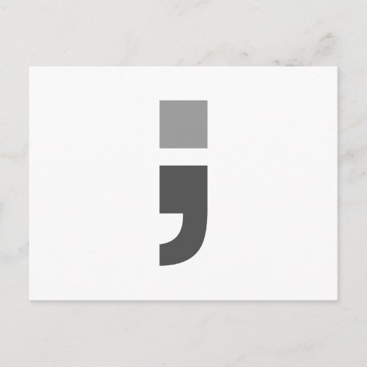 多用途セミコロン ポストカード (正面)