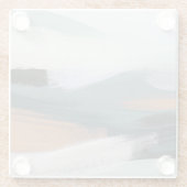 多用途抽象芸術横：ア芸術的クリル ガラスコースター (裏面)