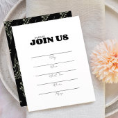 多用途植物モノクロ招待状をカスタマイズ 招待状