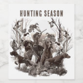 多用途狩りドッグ ワインラベル (シングルラベル)