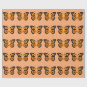 多発性硬化の蝶認識度のリボン ラッピングペーパー (フラット)