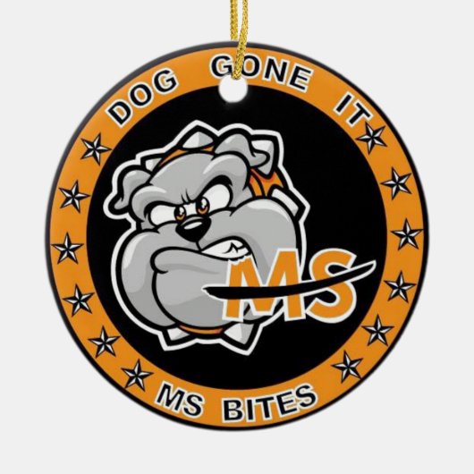 多発性硬化の認識度 セラミックオーナメント (正面)