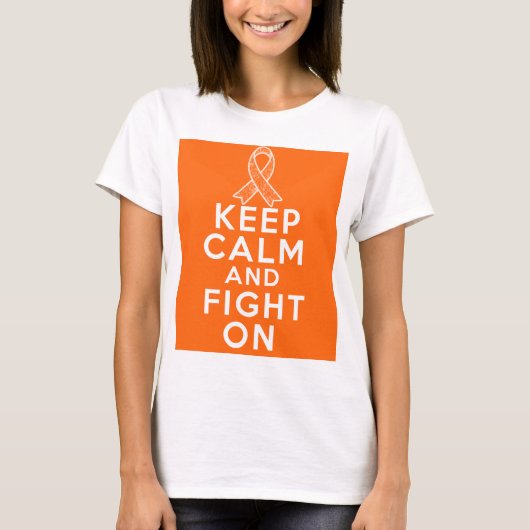 多発性硬化は平静を保ち、戦います Tシャツ (正面)