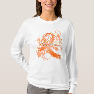 多発性硬化は華麗さのリボンを信じます Tシャツ