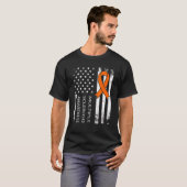 多発性硬化症がアメリカ国旗を支持してくれている Tシャツ (正面フル)