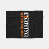 多発性硬化症との闘い認識度1 フリースブランケット (正面(横))