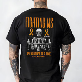 多発性硬化症と闘う戦士、デッドリフトギフト、ワークアウト Tシャツ