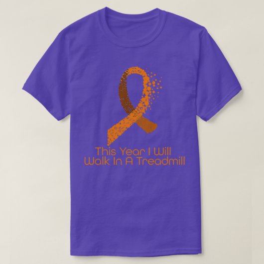 多発性硬化症のマスクMS認識度リボン壁 Tシャツ (デザイン正面)