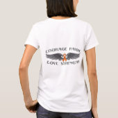 多発性硬化症の勇気の信仰の翼 Tシャツ (裏面)