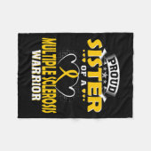 多発性硬化症の戦士の姉妹 フリースブランケット (正面(横))