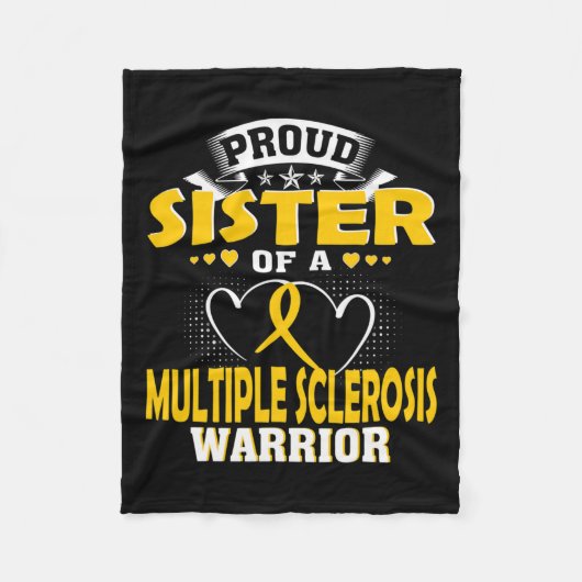 多発性硬化症の戦士の姉妹 フリースブランケット (正面)