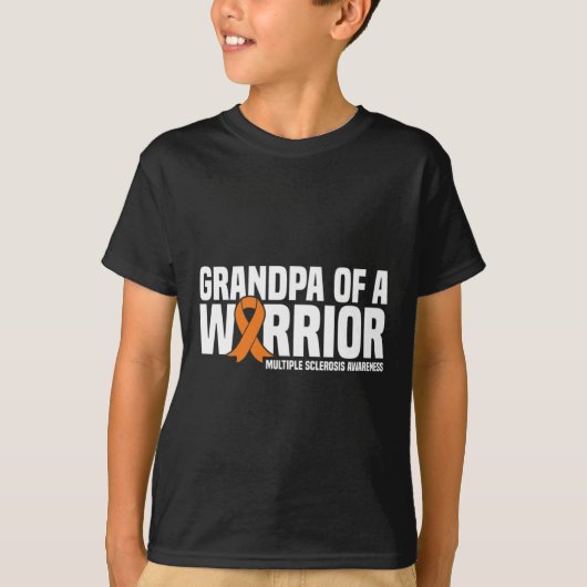 多発性硬化症の戦士の祖父が待っている Tシャツ (正面)