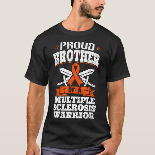 多発性硬化症の戦士アワレネの兄弟 Tシャツ (正面)