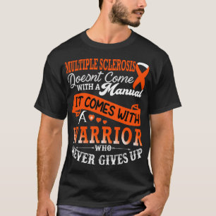 多発性硬化症の戦士オレンジリボンMS Diseas Tシャツ