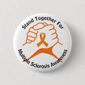 多発性硬化症の認識度 缶バッジ (正面)