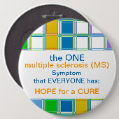 多発性硬化症のMS認識度ラウンドボタン 缶バッジ (正面&裏面)