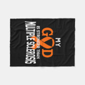 多発性硬化症より神の方が強い認識度 フリースブランケット (正面(横))