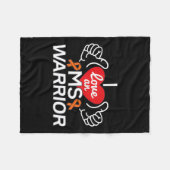 多発性硬化症を愛するMs Warrior フリースブランケット (正面(横))