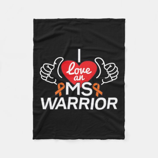 多発性硬化症を愛するMs Warrior フリースブランケット (正面)