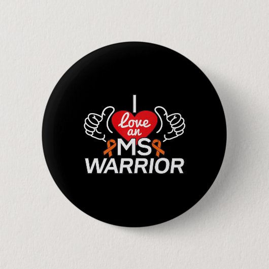 多発性硬化症を愛するMs Warrior 缶バッジ (正面)