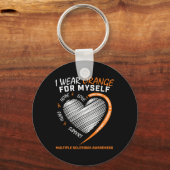 多発性硬化症アパレル女性男性Ms認識度 キーホルダー (正面)