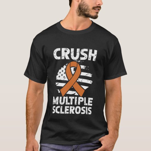 多発性硬化症オレンジ多発性硬化症を粉砕する Tシャツ (正面)