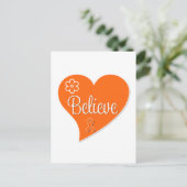 多発性硬化症信じハート ポストカード (スタンド正面)