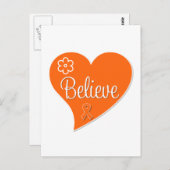 多発性硬化症信じハート ポストカード (正面/裏面)