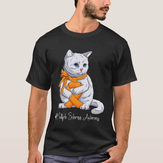 多発性硬化症啓発月間 オレンジリボンC Tシャツ (正面)