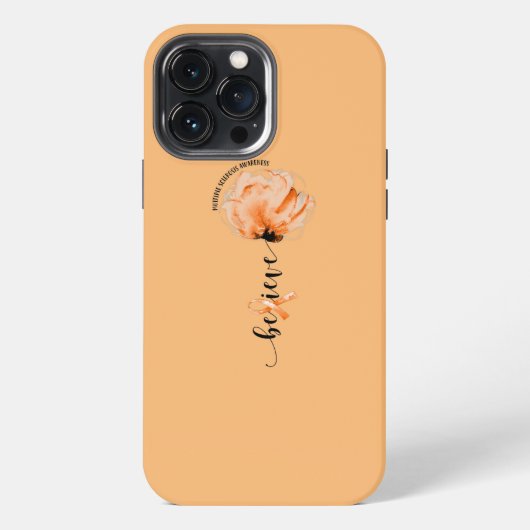 多発性硬化症啓発 オレンジ iPhoneケース (裏面)