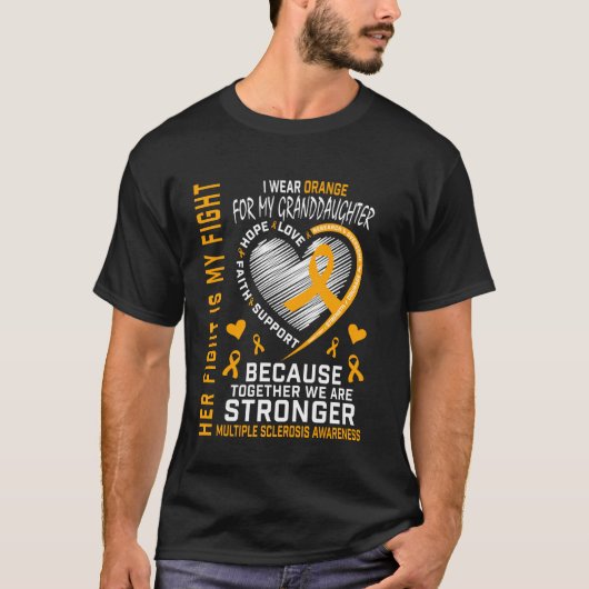 多発性硬化症啓発 グランドドーター 励まし Tシャツ (正面)