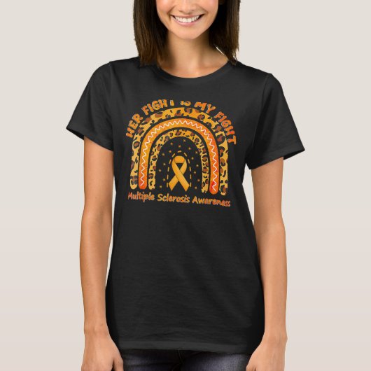 多発性硬化症彼女の戦いは私の戦いアウェーンさん Tシャツ (正面)