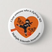 多発性硬化症忍者 缶バッジ (正面)